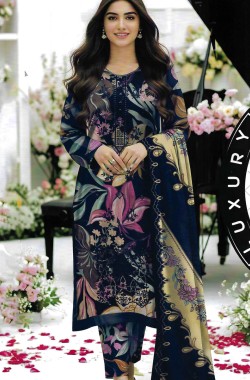 Printed Sequence Lawn Suit 3 Piece