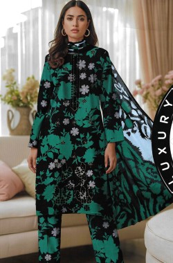 Printed Sequence Lawn Suit 3 Piece