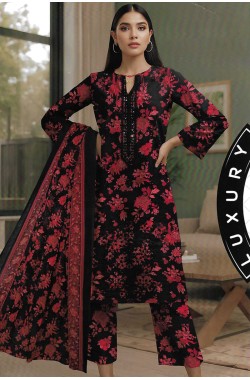 Printed Sequence Lawn Suit 3 Piece