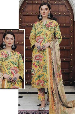Printed Sequence Lawn Suit 3 Piece