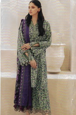 Printed Sequence Lawn Suit 3 Piece