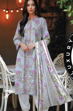 Printed Sequence Lawn Suit 3 Piece