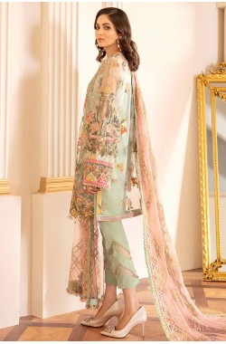 Baroque Green Soft Net Embroidery Formal Collection 3pc