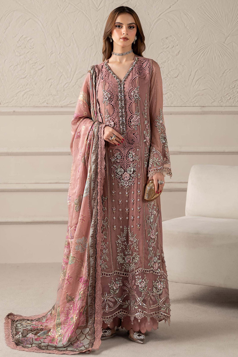 Embroidered Chiffon 3 Piece Suit