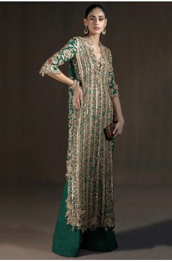 Wedding Couture Luxury Hand Made Raw Silk Embroidery Suit