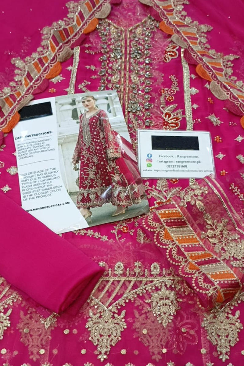 Embroidered Chiffon Suit 3 Piece