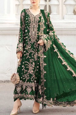 Embroidered Chiffon Suit 3 Piece