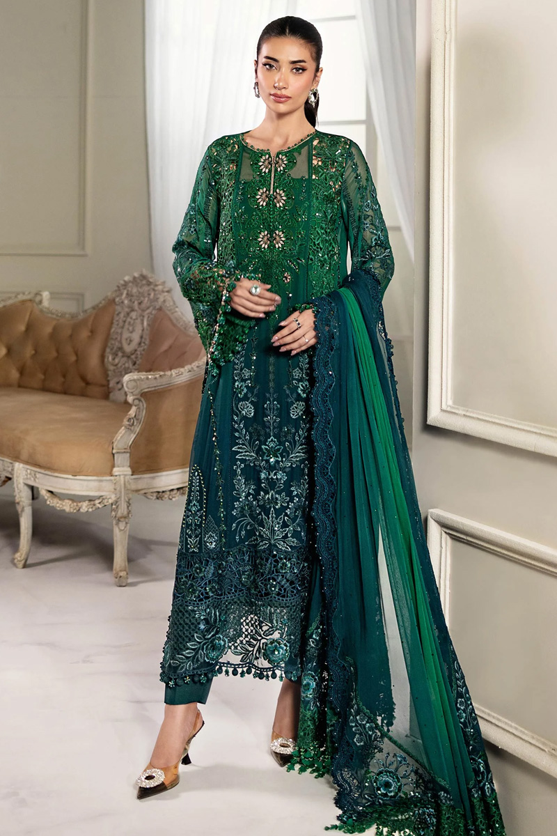 Green Chiffon Bridal Outfit – Maria B Wedding Edition