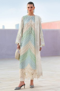 Luxury Lawn Unstitched Embroidered 3Pc Suit