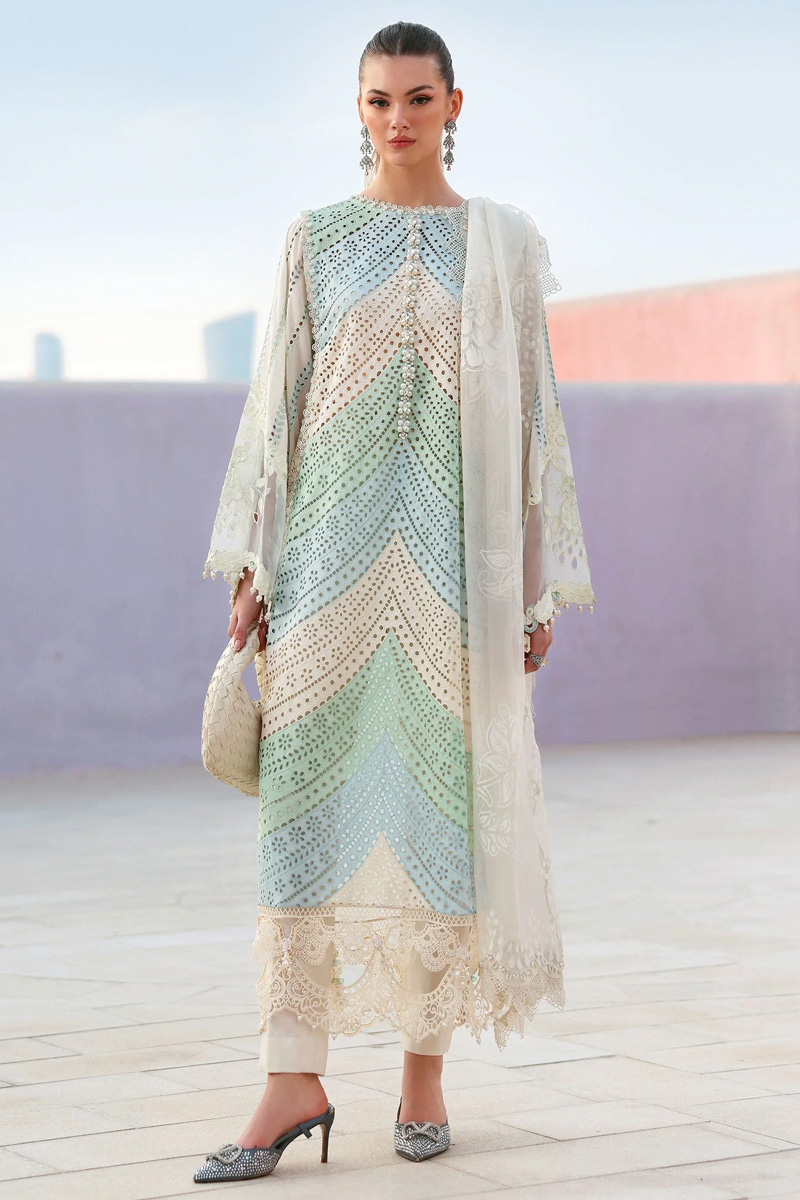 Luxury Lawn Unstitched Embroidered 3Pc Suit
